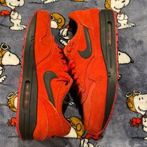 Nike air max one red suede shoes size 12